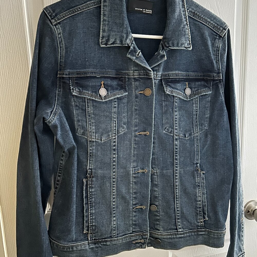 Denim Jeans Jacket, Articles of Society LA, Size L (runs small)